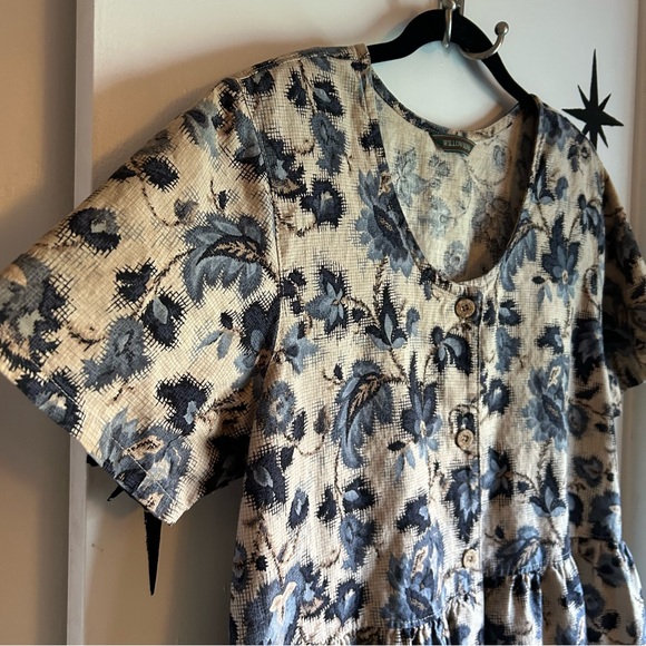 Willowbend Cream Dress with Navy Floral Print - Picture 3 of 9